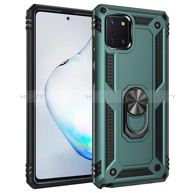 Funda Bumper Silicona y Plastico Mate Carcasa con Magnetico Anillo de dedo Soporte MQ3 para Samsung Galaxy M60s