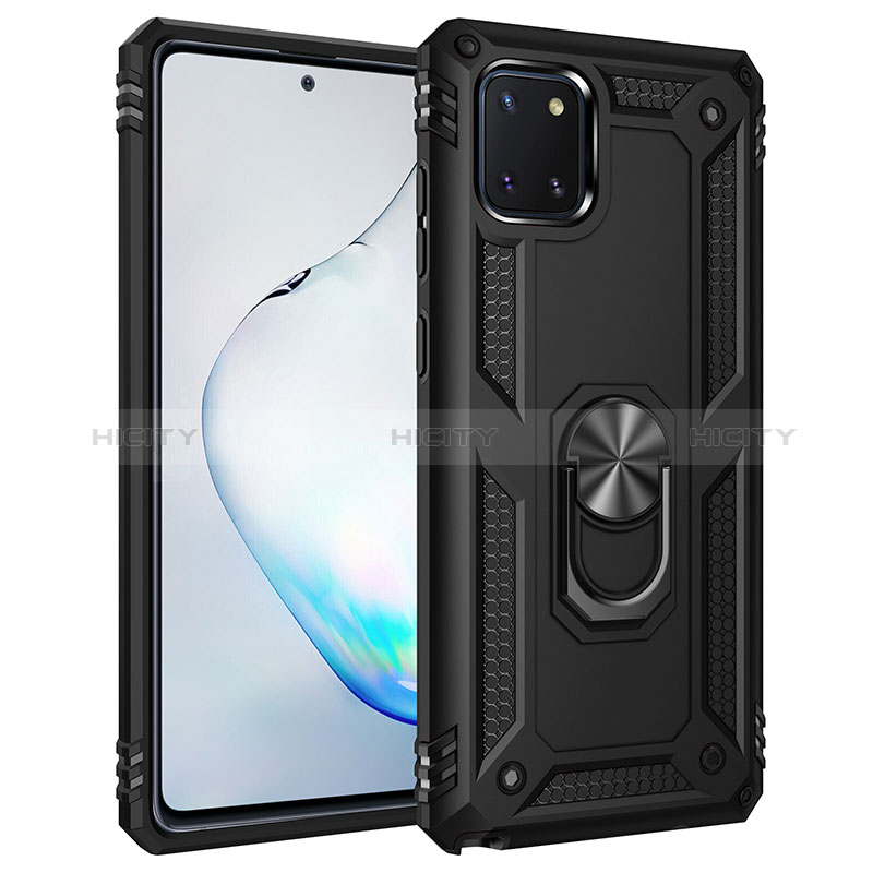 Funda Bumper Silicona y Plastico Mate Carcasa con Magnetico Anillo de dedo Soporte MQ3 para Samsung Galaxy M60s