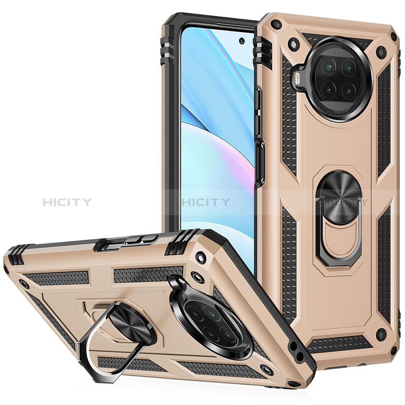 Funda Bumper Silicona y Plastico Mate Carcasa con Magnetico Anillo de dedo Soporte MQ3 para Xiaomi Mi 10i 5G