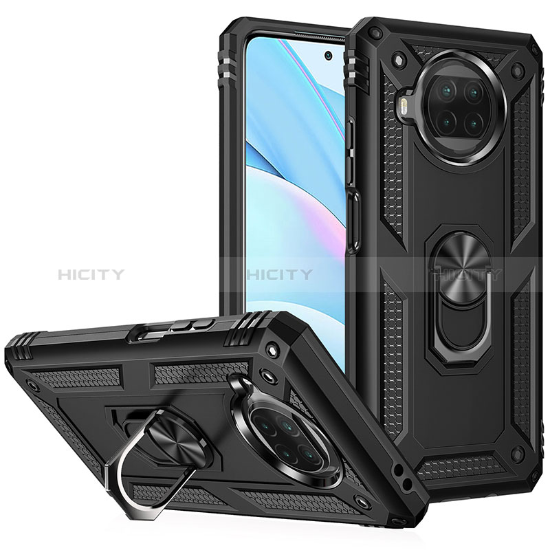 Funda Bumper Silicona y Plastico Mate Carcasa con Magnetico Anillo de dedo Soporte MQ3 para Xiaomi Mi 10i 5G