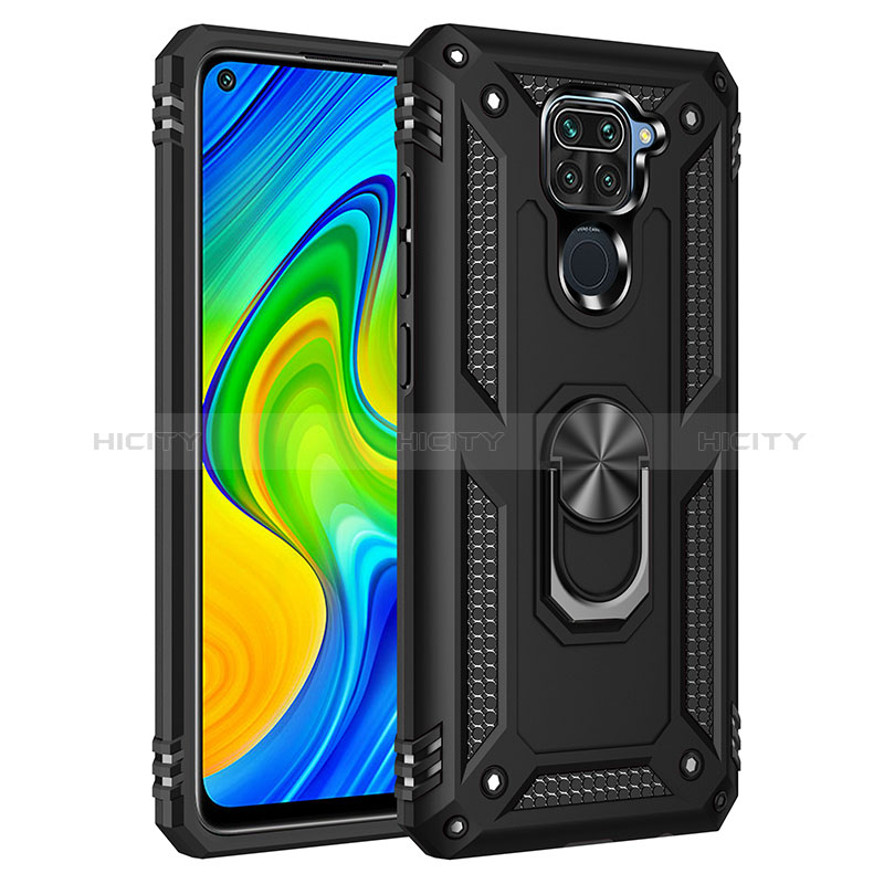 Funda Bumper Silicona y Plastico Mate Carcasa con Magnetico Anillo de dedo Soporte MQ3 para Xiaomi Redmi 10X 4G