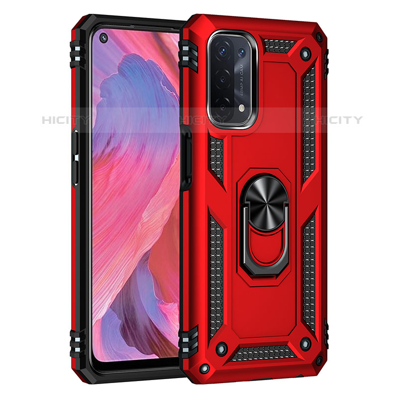 Funda Bumper Silicona y Plastico Mate Carcasa con Magnetico Anillo de dedo Soporte MQ4 para OnePlus Nord N200 5G