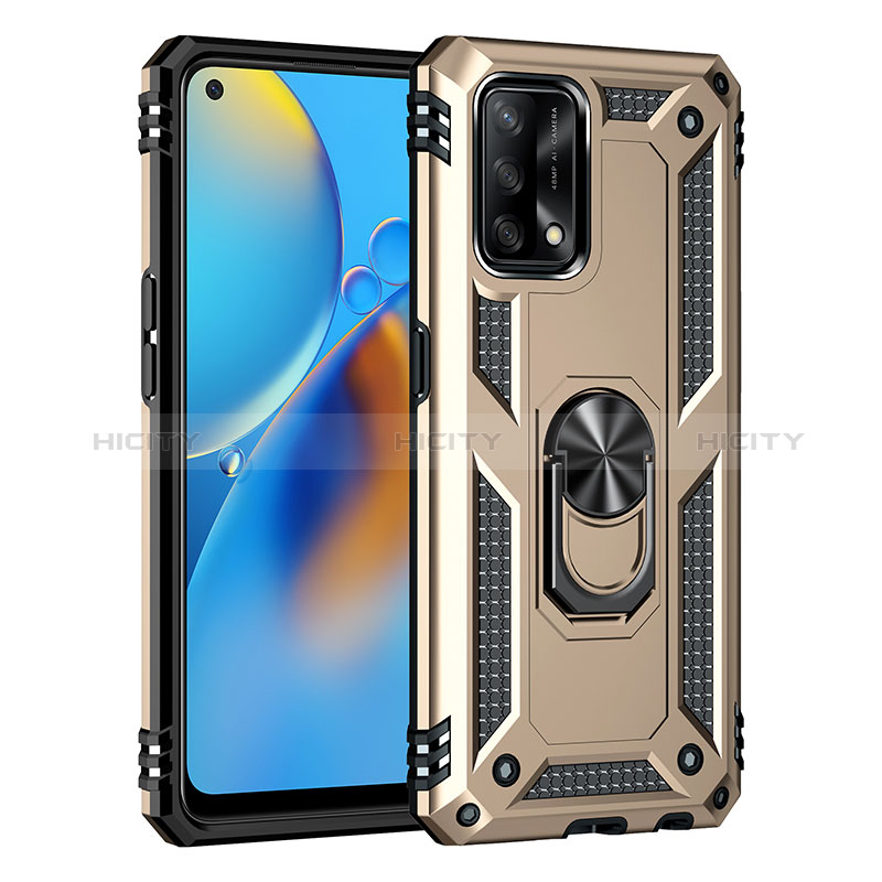 Funda Bumper Silicona y Plastico Mate Carcasa con Magnetico Anillo de dedo Soporte MQ4 para Oppo F19