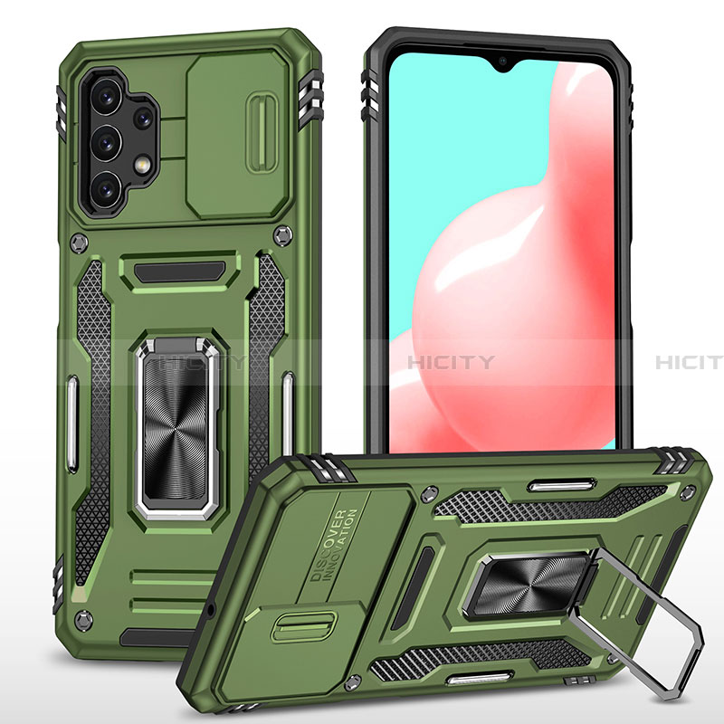 Funda Bumper Silicona y Plastico Mate Carcasa con Magnetico Anillo de dedo Soporte MQ4 para Samsung Galaxy A32 4G