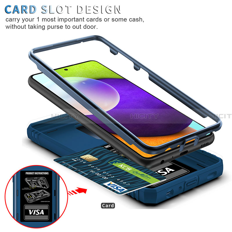 Funda Bumper Silicona y Plastico Mate Carcasa con Magnetico Anillo de dedo Soporte MQ5 para Samsung Galaxy A32 5G