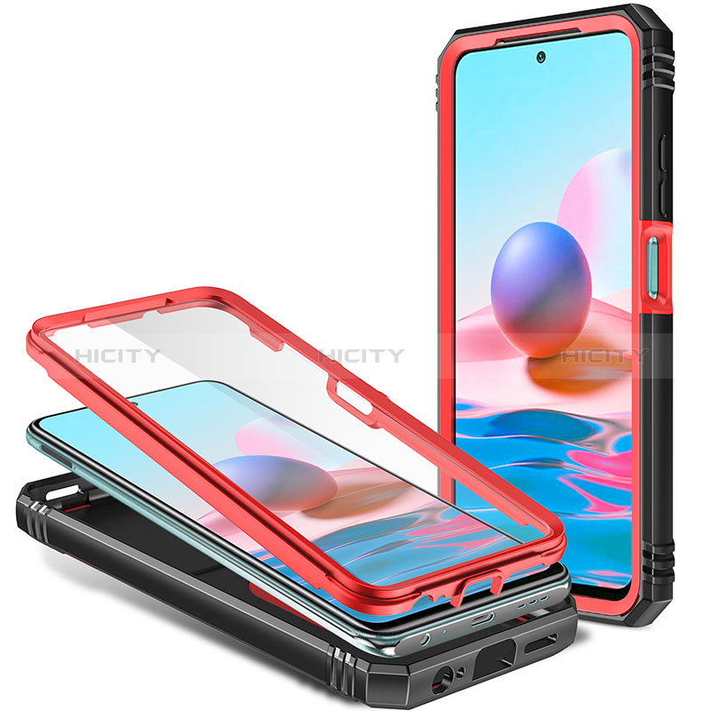 Funda Bumper Silicona y Plastico Mate Carcasa con Magnetico Anillo de dedo Soporte MQ5 para Xiaomi Redmi Note 10S 4G