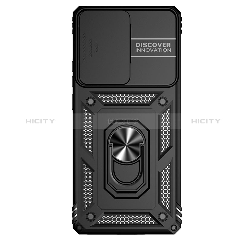 Funda Bumper Silicona y Plastico Mate Carcasa con Magnetico Anillo de dedo Soporte MQ6 para Motorola Moto Edge 40 Pro 5G