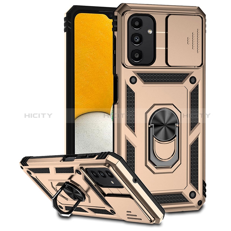 Funda Bumper Silicona y Plastico Mate Carcasa con Magnetico Anillo de dedo Soporte MQ6 para Samsung Galaxy A04s