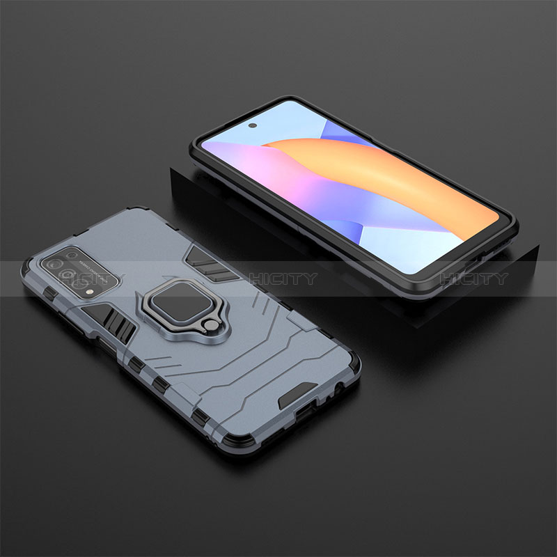 Funda Bumper Silicona y Plastico Mate Carcasa con Magnetico Anillo de dedo Soporte para Huawei Honor 10X Lite