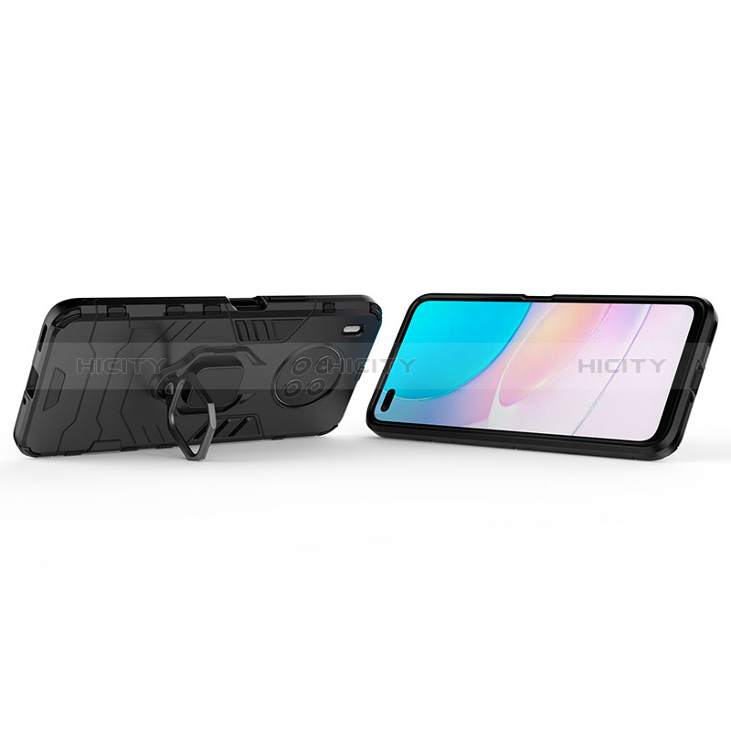 Funda Bumper Silicona y Plastico Mate Carcasa con Magnetico Anillo de dedo Soporte para Huawei Honor 50 Lite