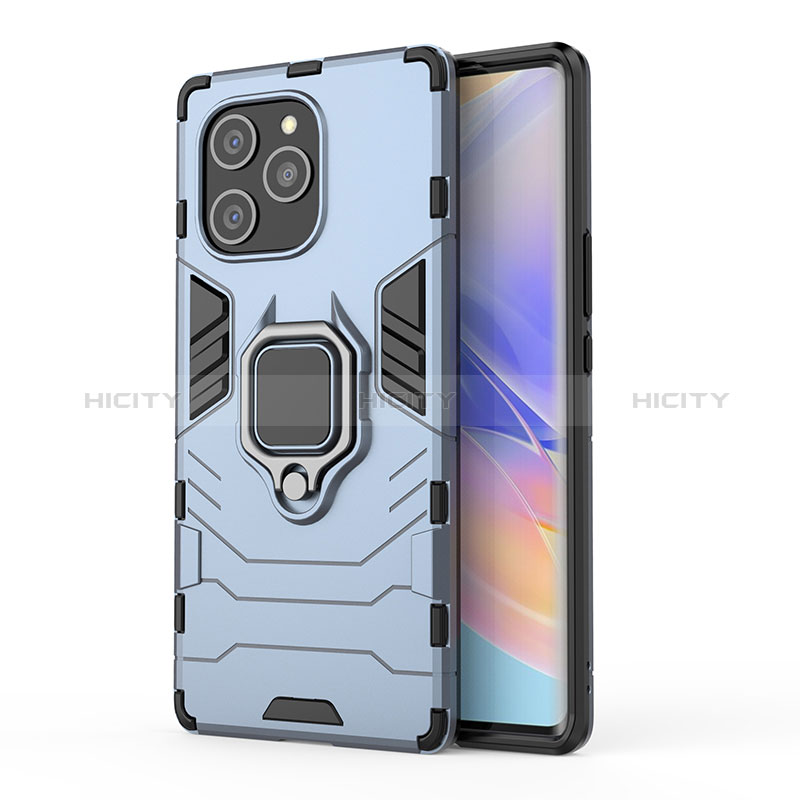 Funda Bumper Silicona y Plastico Mate Carcasa con Magnetico Anillo de dedo Soporte para Huawei Honor 60 SE 5G