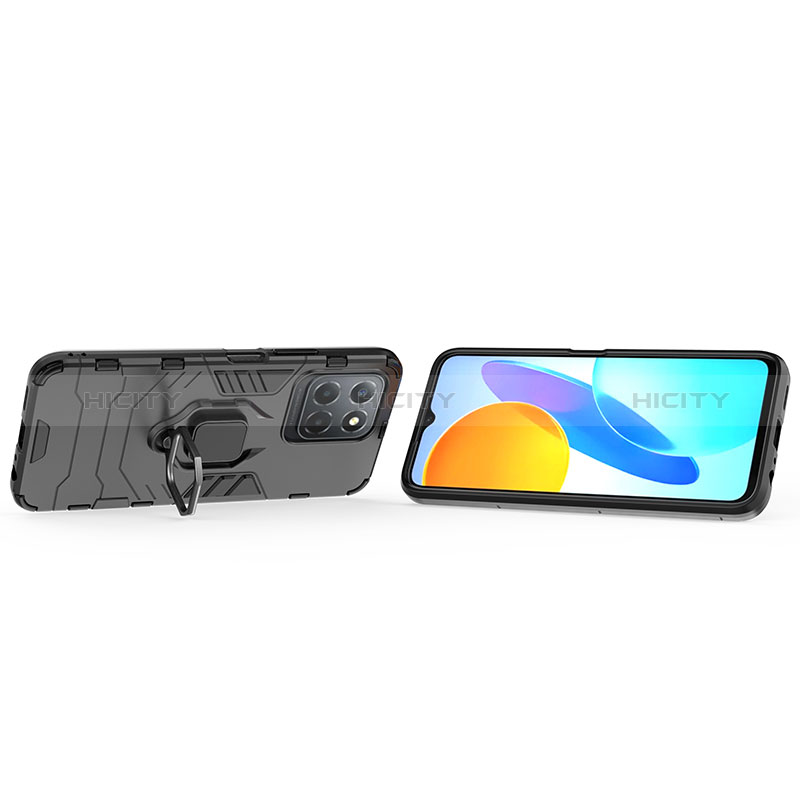 Funda Bumper Silicona y Plastico Mate Carcasa con Magnetico Anillo de dedo Soporte para Huawei Honor 70 Lite 5G