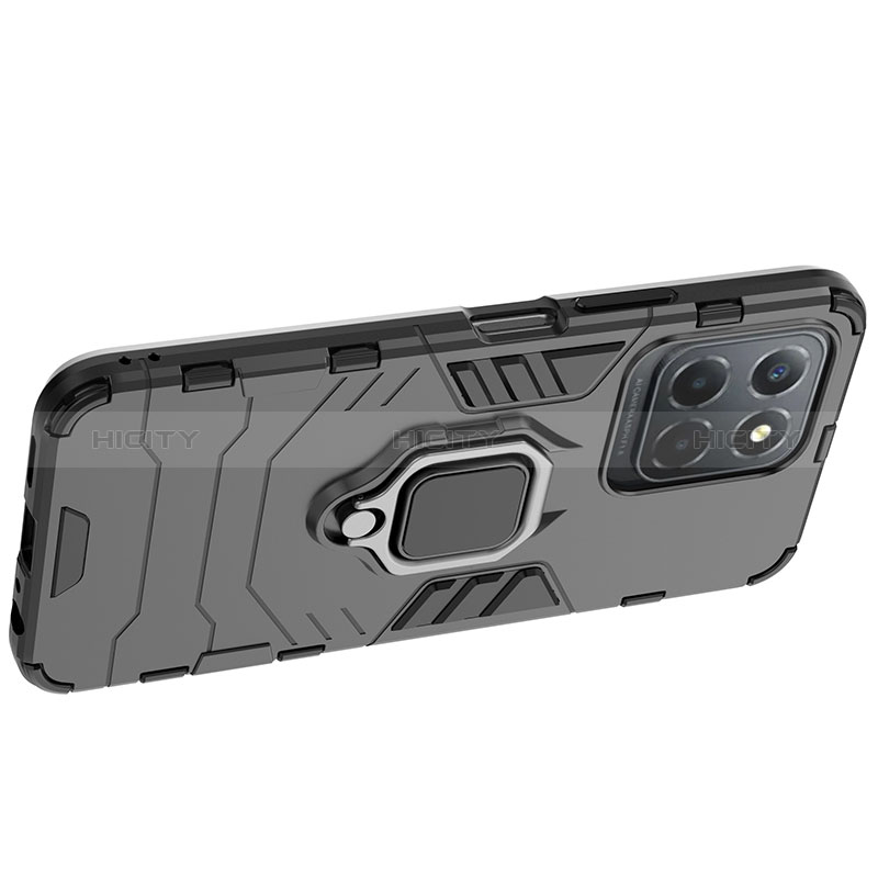 Funda Bumper Silicona y Plastico Mate Carcasa con Magnetico Anillo de dedo Soporte para Huawei Honor 70 Lite 5G