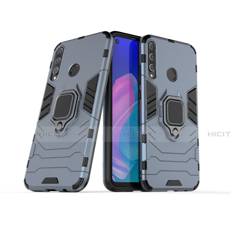 Funda Bumper Silicona y Plastico Mate Carcasa con Magnetico Anillo de dedo Soporte para Huawei Honor 9C