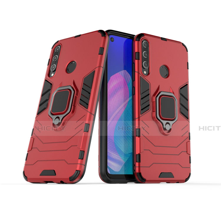 Funda Bumper Silicona y Plastico Mate Carcasa con Magnetico Anillo de dedo Soporte para Huawei Honor 9C