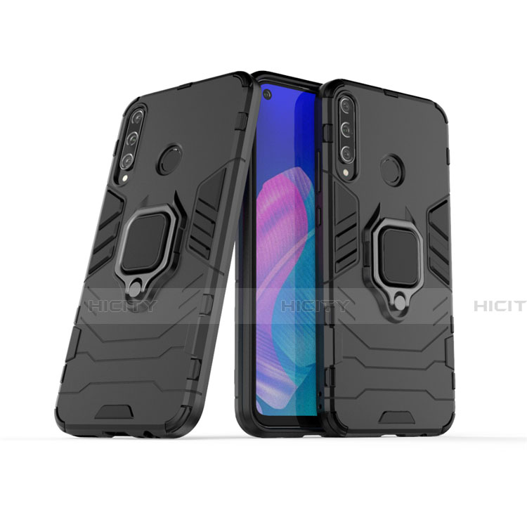 Funda Bumper Silicona y Plastico Mate Carcasa con Magnetico Anillo de dedo Soporte para Huawei Honor 9C