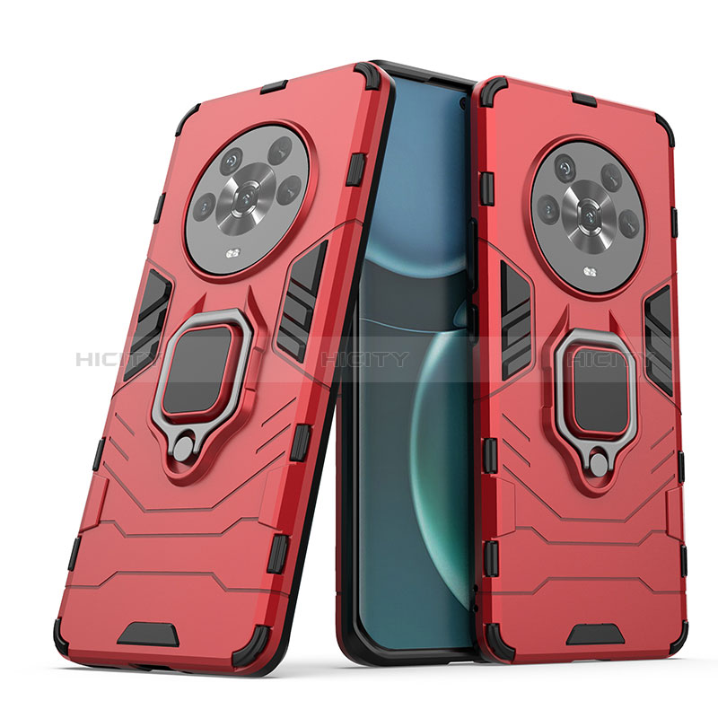 Funda Bumper Silicona y Plastico Mate Carcasa con Magnetico Anillo de dedo Soporte para Huawei Honor Magic4 5G