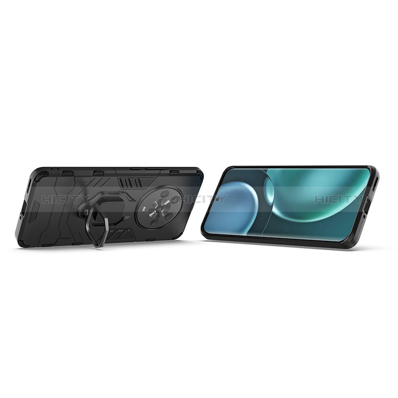 Funda Bumper Silicona y Plastico Mate Carcasa con Magnetico Anillo de dedo Soporte para Huawei Honor Magic4 5G