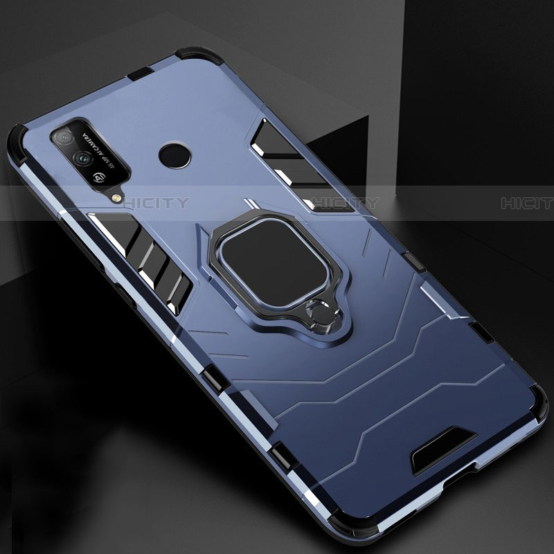 Funda Bumper Silicona y Plastico Mate Carcasa con Magnetico Anillo de dedo Soporte para Huawei Honor Play4T