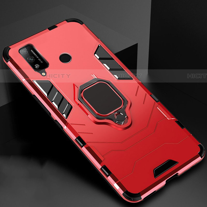 Funda Bumper Silicona y Plastico Mate Carcasa con Magnetico Anillo de dedo Soporte para Huawei Honor Play4T