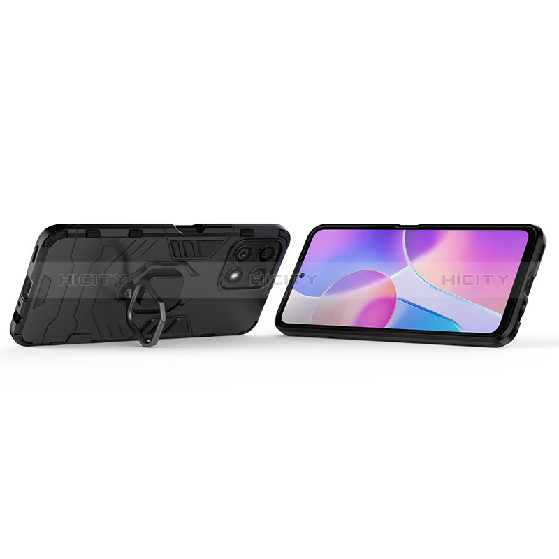 Funda Bumper Silicona y Plastico Mate Carcasa con Magnetico Anillo de dedo Soporte para Huawei Honor X30i