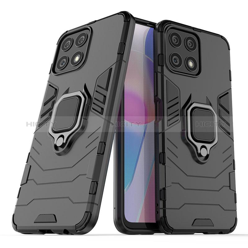 Funda Bumper Silicona y Plastico Mate Carcasa con Magnetico Anillo de dedo Soporte para Huawei Honor X30i