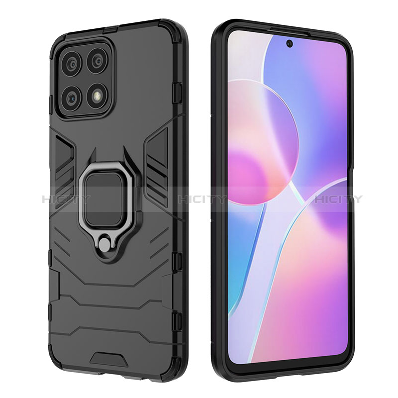 Funda Bumper Silicona y Plastico Mate Carcasa con Magnetico Anillo de dedo Soporte para Huawei Honor X30i