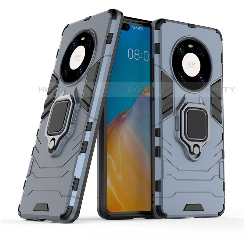 Funda Bumper Silicona y Plastico Mate Carcasa con Magnetico Anillo de dedo Soporte para Huawei Mate 40E Pro 4G