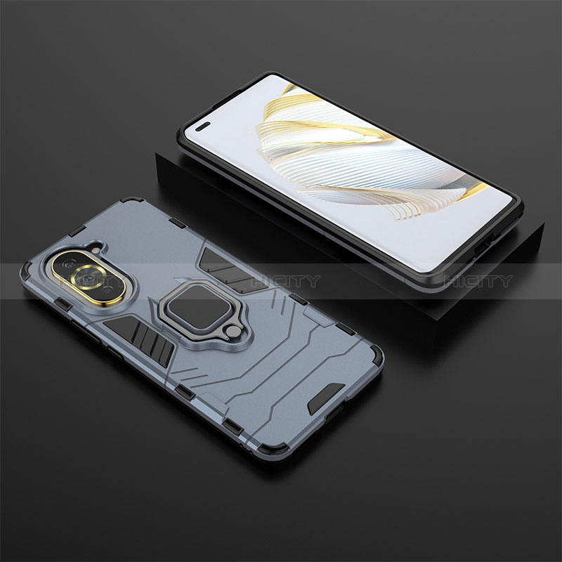 Funda Bumper Silicona y Plastico Mate Carcasa con Magnetico Anillo de dedo Soporte para Huawei Nova 10 Pro