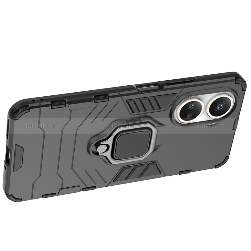 Funda Bumper Silicona y Plastico Mate Carcasa con Magnetico Anillo de dedo Soporte para Huawei Nova 10 SE