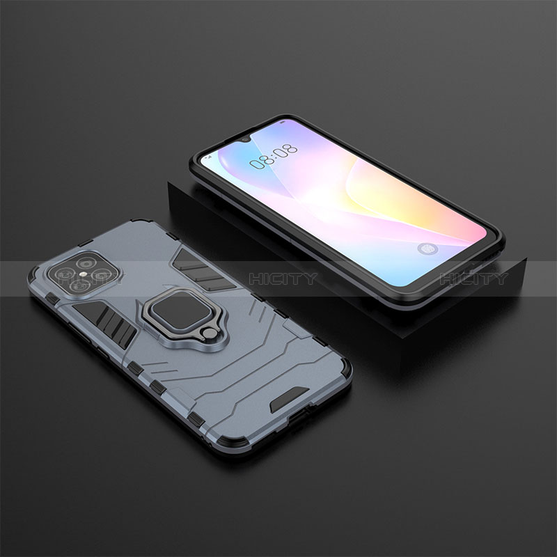 Funda Bumper Silicona y Plastico Mate Carcasa con Magnetico Anillo de dedo Soporte para Huawei Nova 8 SE 4G