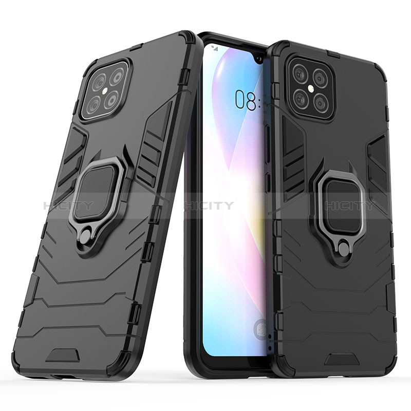 Funda Bumper Silicona y Plastico Mate Carcasa con Magnetico Anillo de dedo Soporte para Huawei Nova 8 SE 4G