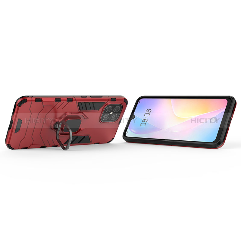 Funda Bumper Silicona y Plastico Mate Carcasa con Magnetico Anillo de dedo Soporte para Huawei Nova 8 SE 4G