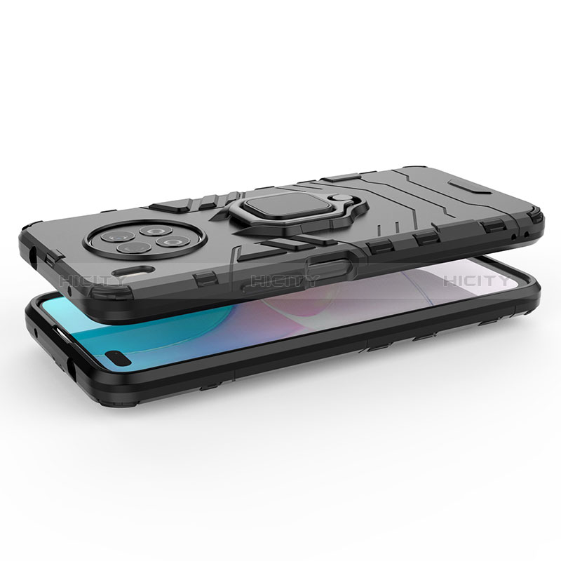 Funda Bumper Silicona y Plastico Mate Carcasa con Magnetico Anillo de dedo Soporte para Huawei Nova 8i