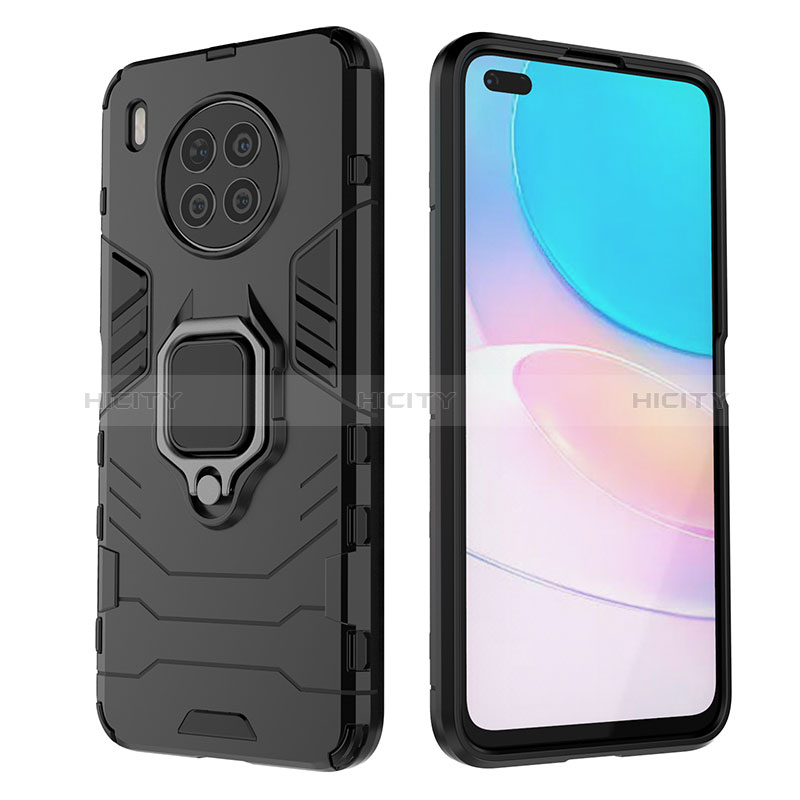 Funda Bumper Silicona y Plastico Mate Carcasa con Magnetico Anillo de dedo Soporte para Huawei Nova 8i