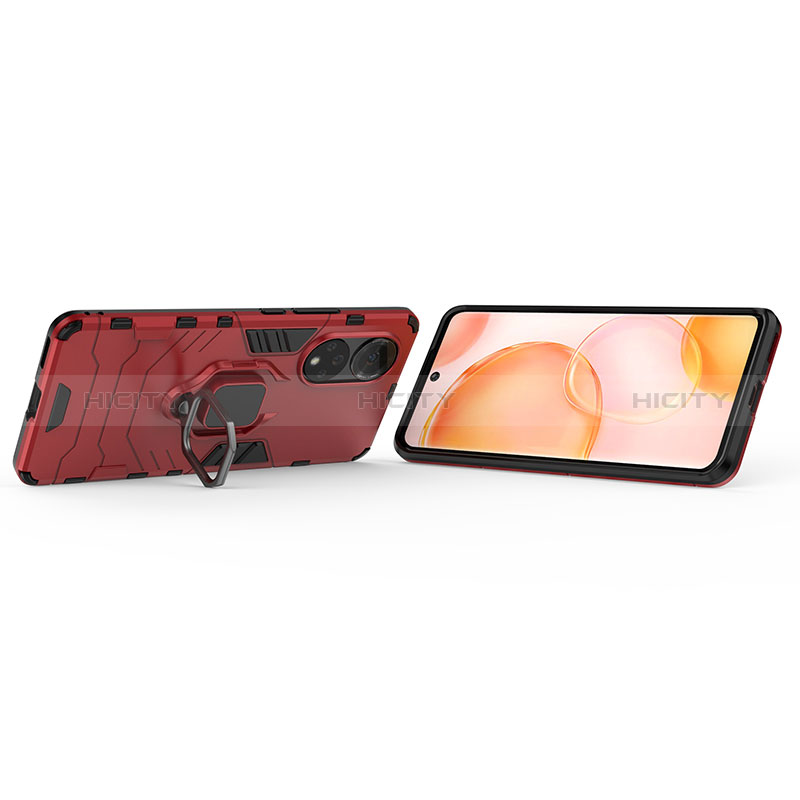 Funda Bumper Silicona y Plastico Mate Carcasa con Magnetico Anillo de dedo Soporte para Huawei Nova 9