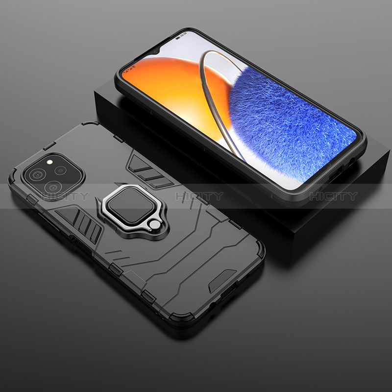 Funda Bumper Silicona y Plastico Mate Carcasa con Magnetico Anillo de dedo Soporte para Huawei Nova Y61