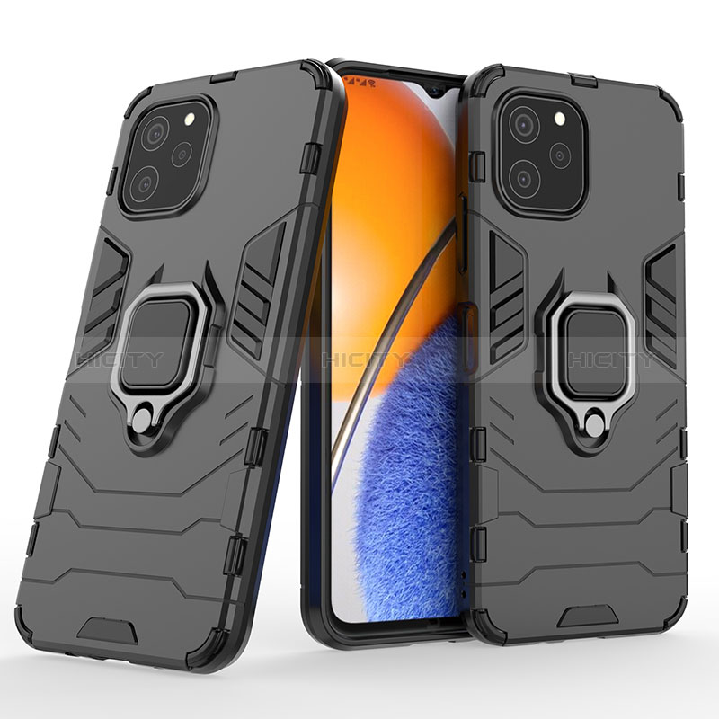 Funda Bumper Silicona y Plastico Mate Carcasa con Magnetico Anillo de dedo Soporte para Huawei Nova Y61