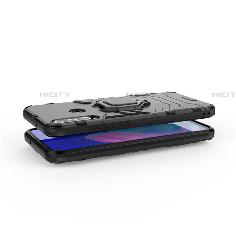 Funda Bumper Silicona y Plastico Mate Carcasa con Magnetico Anillo de dedo Soporte para Huawei Y7p