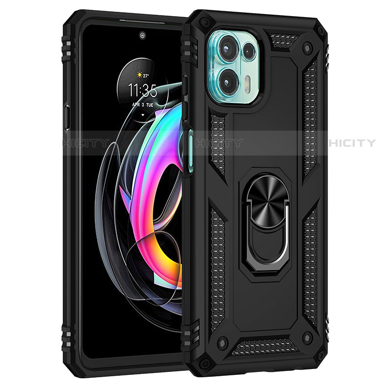 Funda Bumper Silicona y Plastico Mate Carcasa con Magnetico Anillo de dedo Soporte para Motorola Moto Edge 20 Lite 5G