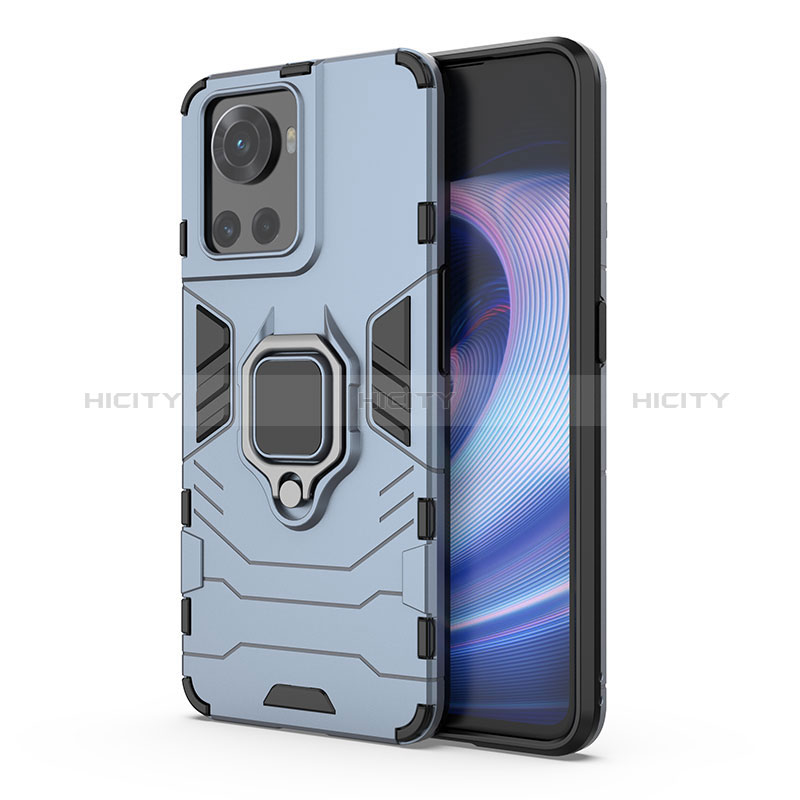 Funda Bumper Silicona y Plastico Mate Carcasa con Magnetico Anillo de dedo Soporte para OnePlus 10R 5G