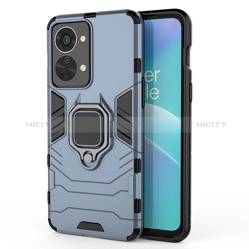 Funda Bumper Silicona y Plastico Mate Carcasa con Magnetico Anillo de dedo Soporte para OnePlus Nord 2T 5G