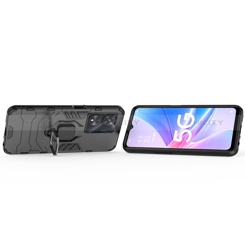 Funda Bumper Silicona y Plastico Mate Carcasa con Magnetico Anillo de dedo Soporte para Oppo A1 5G