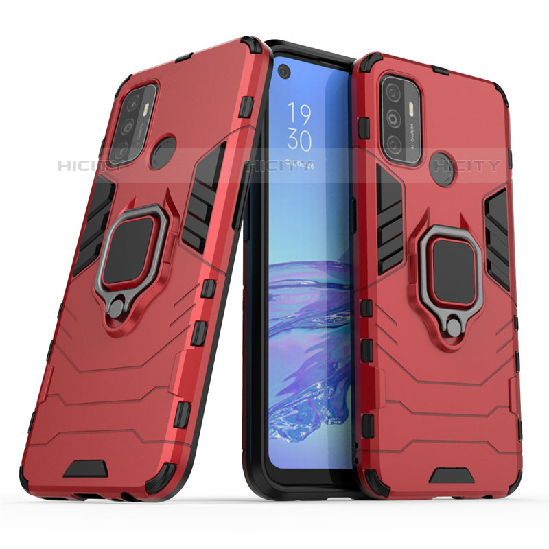 Funda Bumper Silicona y Plastico Mate Carcasa con Magnetico Anillo de dedo Soporte para Oppo A11s