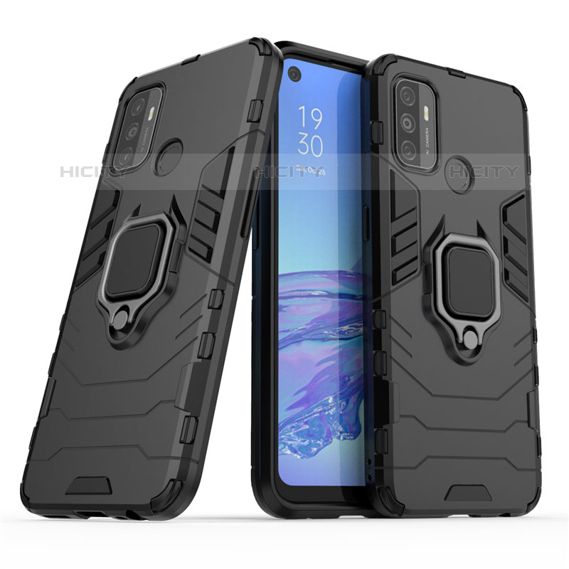 Funda Bumper Silicona y Plastico Mate Carcasa con Magnetico Anillo de dedo Soporte para Oppo A11s