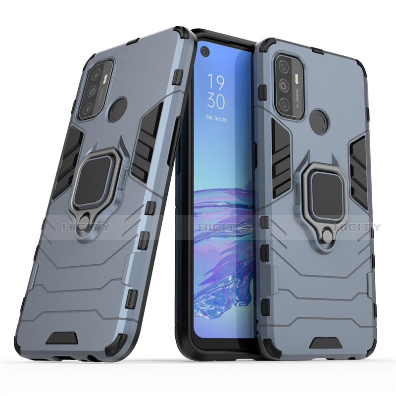 Funda Bumper Silicona y Plastico Mate Carcasa con Magnetico Anillo de dedo Soporte para Oppo A32