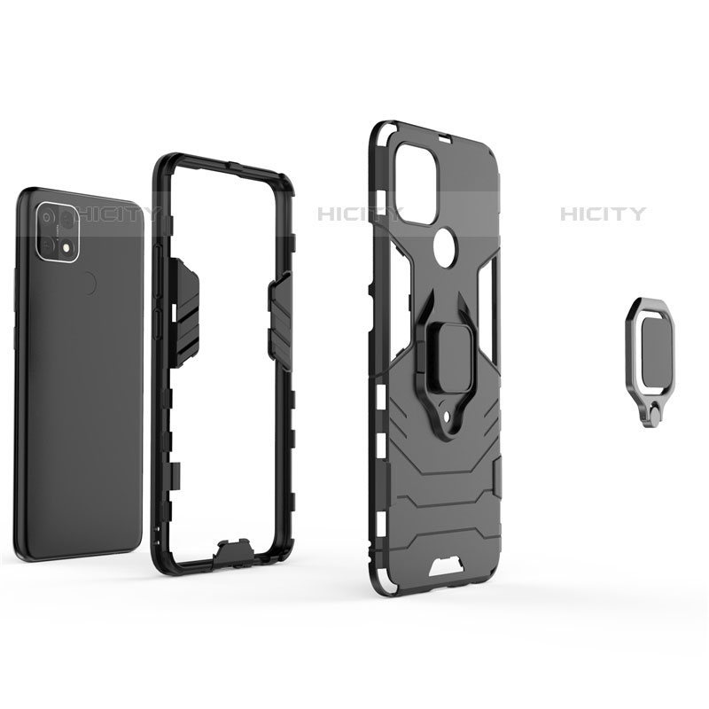 Funda Bumper Silicona y Plastico Mate Carcasa con Magnetico Anillo de dedo Soporte para Oppo A35