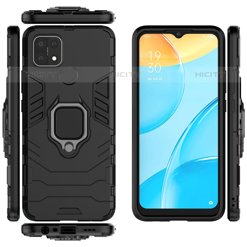 Funda Bumper Silicona y Plastico Mate Carcasa con Magnetico Anillo de dedo Soporte para Oppo A35