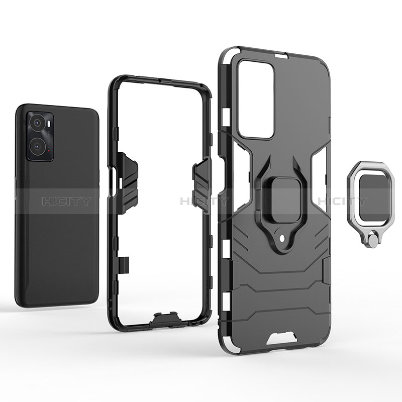 Funda Bumper Silicona y Plastico Mate Carcasa con Magnetico Anillo de dedo Soporte para Oppo A36