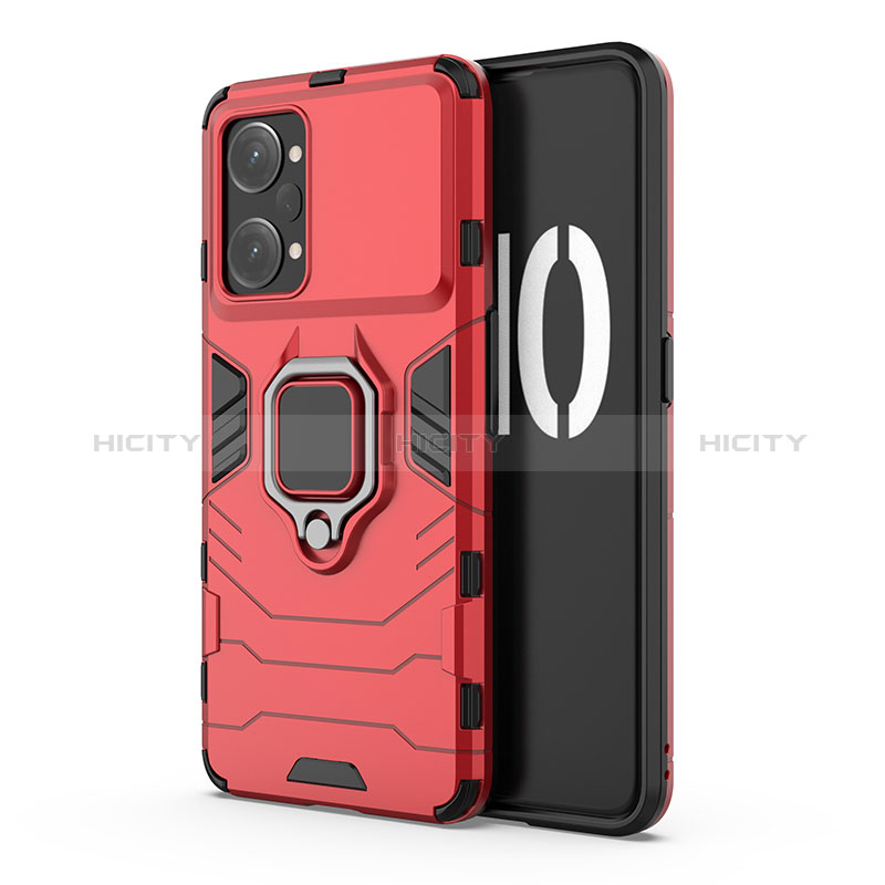 Funda Bumper Silicona y Plastico Mate Carcasa con Magnetico Anillo de dedo Soporte para Oppo K10 Pro 5G